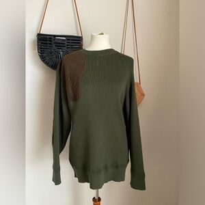 Laksen Olive Green Wool Shooting Sweater, Size XL